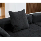 Canapé d'angle modulaire en bouclette, 3 pièces, 282 cm