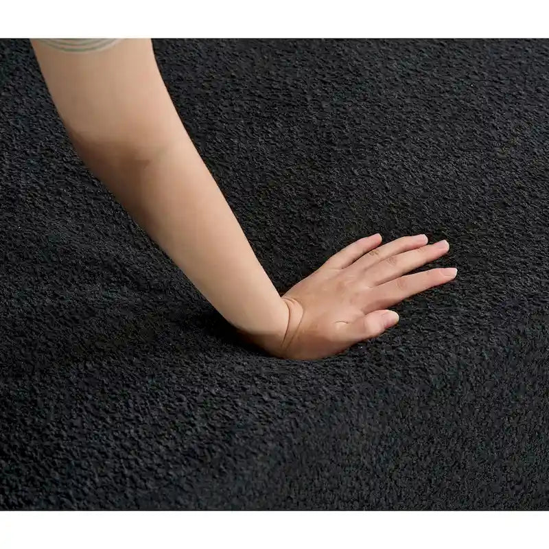 Canapé d'angle modulaire en bouclette, 3 pièces, 282 cm
