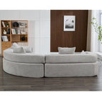 Canapé d'angle modulaire en bouclette, 3 pièces, 282 cm