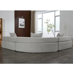 Canapé d'angle modulaire en bouclette, 3 pièces, 282 cm
