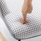Fauteuil à bascule, fauteuil à bascule en tissu doux pied-de-poule et cuir pour chambre d'enfant