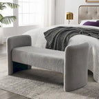 Banc rembourré en polyester avec cadre en H et rembourrage en mousse – 52" L, capacité de 250 lb, assemblage facile