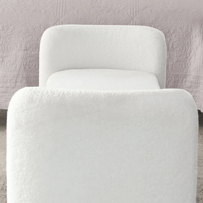 Banc rembourré en polyester avec cadre en H et rembourrage en mousse – 52" L, capacité de 250 lb, assemblage facile