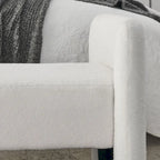Banc rembourré en polyester avec cadre en H et rembourrage en mousse – 52" L, capacité de 250 lb, assemblage facile