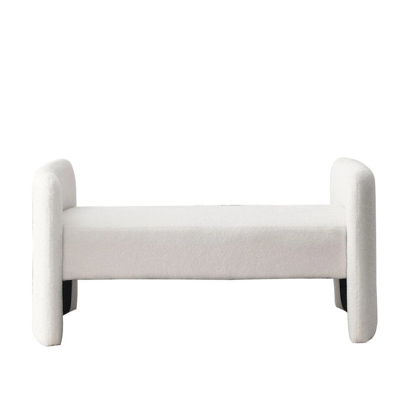 Banc rembourré en polyester avec cadre en H et rembourrage en mousse – 52" L, capacité de 250 lb, assemblage facile