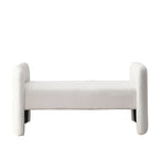 Banc rembourré en polyester avec cadre en H et rembourrage en mousse – 52" L, capacité de 250 lb, assemblage facile