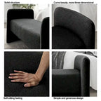 Banc rembourré en polyester avec cadre en H et rembourrage en mousse – 52" L, capacité de 250 lb, assemblage facile