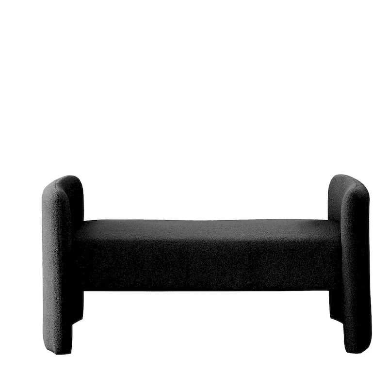 Banc rembourré en polyester avec cadre en H et rembourrage en mousse – 52" L, capacité de 250 lb, assemblage facile