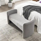 Banc rembourré en polyester avec cadre en H et rembourrage en mousse – 52" L, capacité de 250 lb, assemblage facile