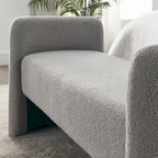 Banc rembourré en polyester avec cadre en H et rembourrage en mousse – 52" L, capacité de 250 lb, assemblage facile