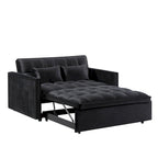 Canapé-lit convertible moderne avec futon, dossier réglable, accoudoirs