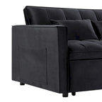Canapé-lit convertible moderne avec futon, dossier réglable, accoudoirs