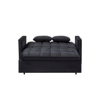 Canapé-lit convertible moderne avec futon, dossier réglable, accoudoirs