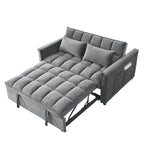 Canapé-lit convertible moderne avec futon, dossier réglable, accoudoirs
