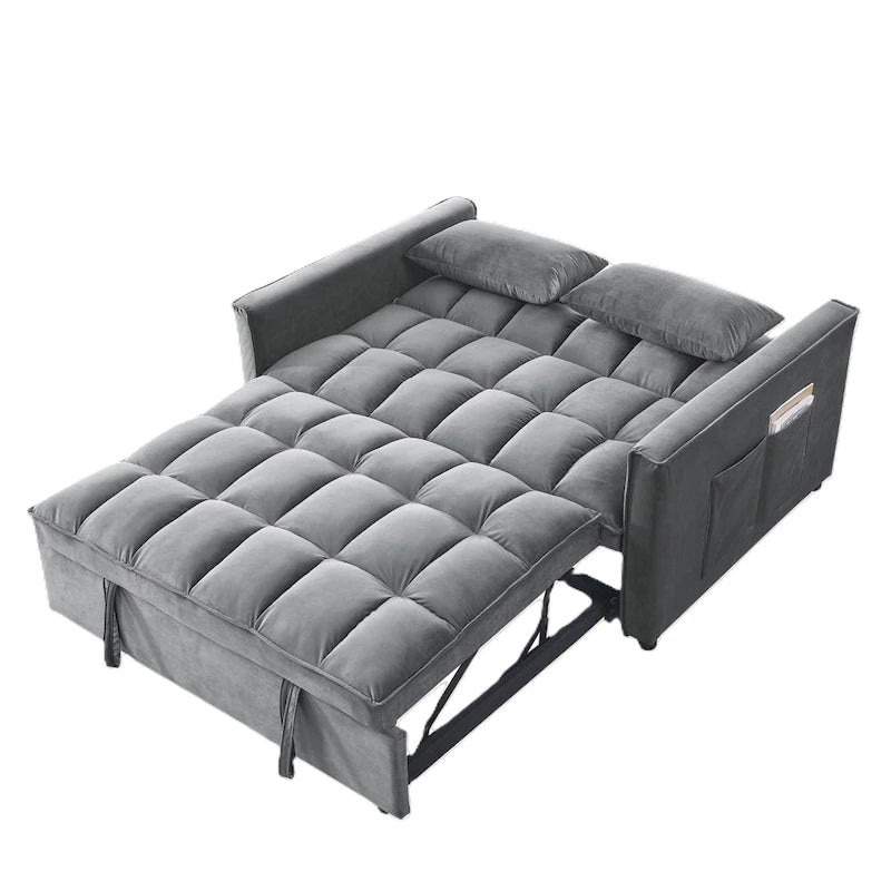Canapé-lit convertible moderne avec futon, dossier réglable, accoudoirs