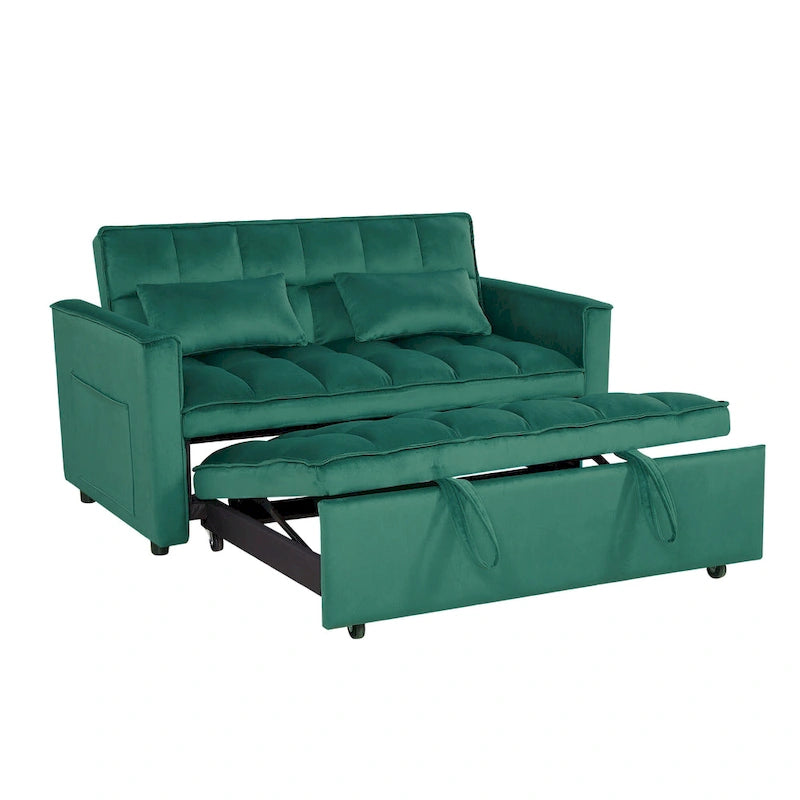 Canapé-lit convertible moderne avec futon, dossier réglable, accoudoirs