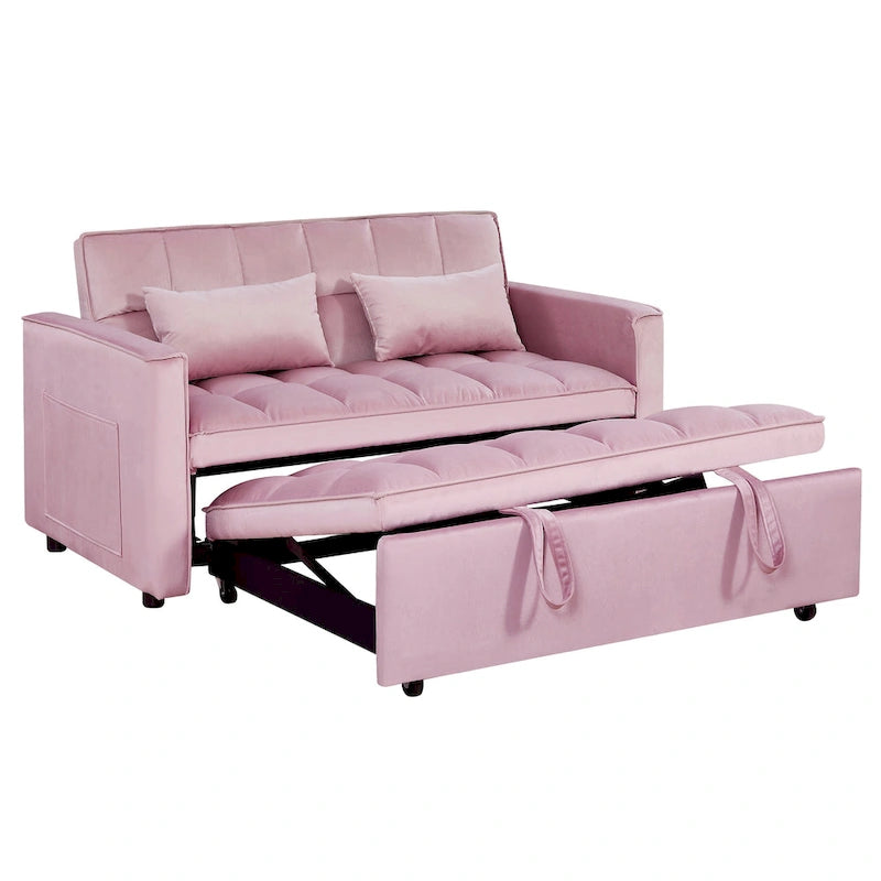 Canapé-lit convertible moderne avec futon, dossier réglable, accoudoirs