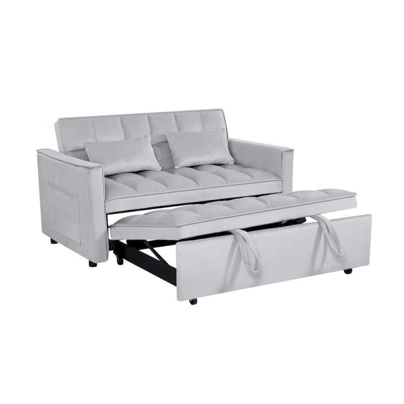 Canapé-lit convertible moderne avec futon, dossier réglable, accoudoirs