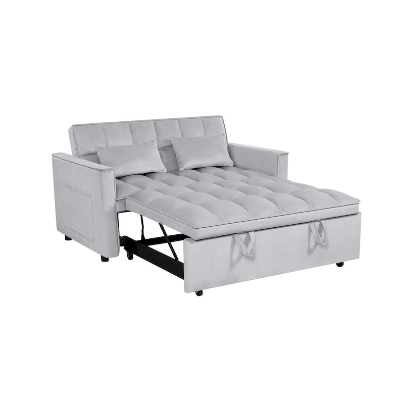 Canapé-lit convertible moderne avec futon, dossier réglable, accoudoirs
