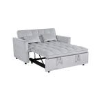 Canapé-lit convertible moderne avec futon, dossier réglable, accoudoirs
