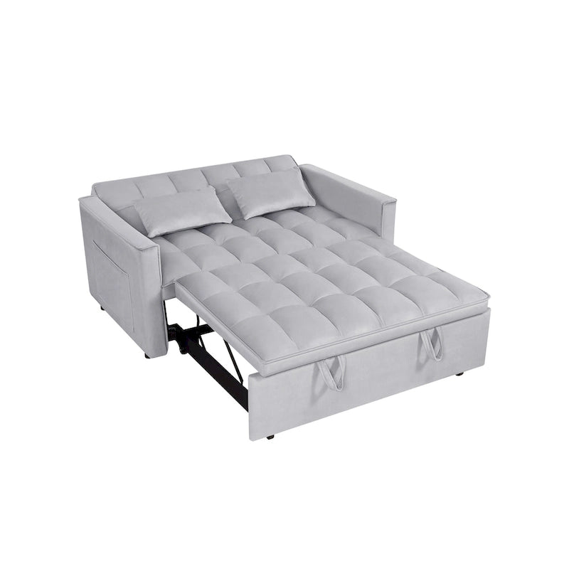 Canapé-lit convertible moderne avec futon, dossier réglable, accoudoirs
