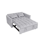 Canapé-lit convertible moderne avec futon, dossier réglable, accoudoirs