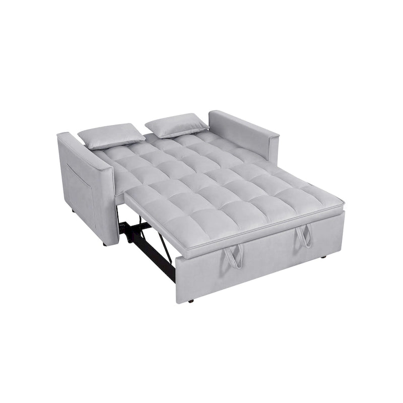 Canapé-lit convertible moderne avec futon, dossier réglable, accoudoirs