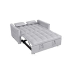 Canapé-lit convertible moderne avec futon, dossier réglable, accoudoirs