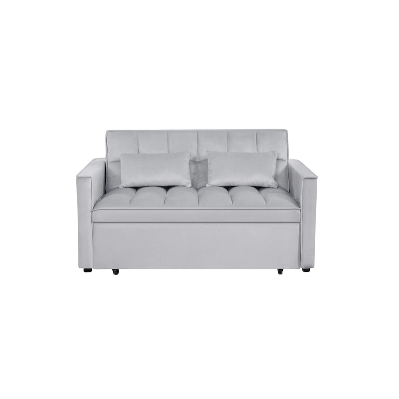 Canapé-lit convertible moderne avec futon, dossier réglable, accoudoirs