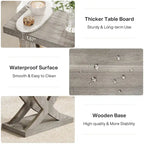 Table d'appoint de ferme, Table d'appoint étroite avec support en queue de poisson pour salon, bureau, marron