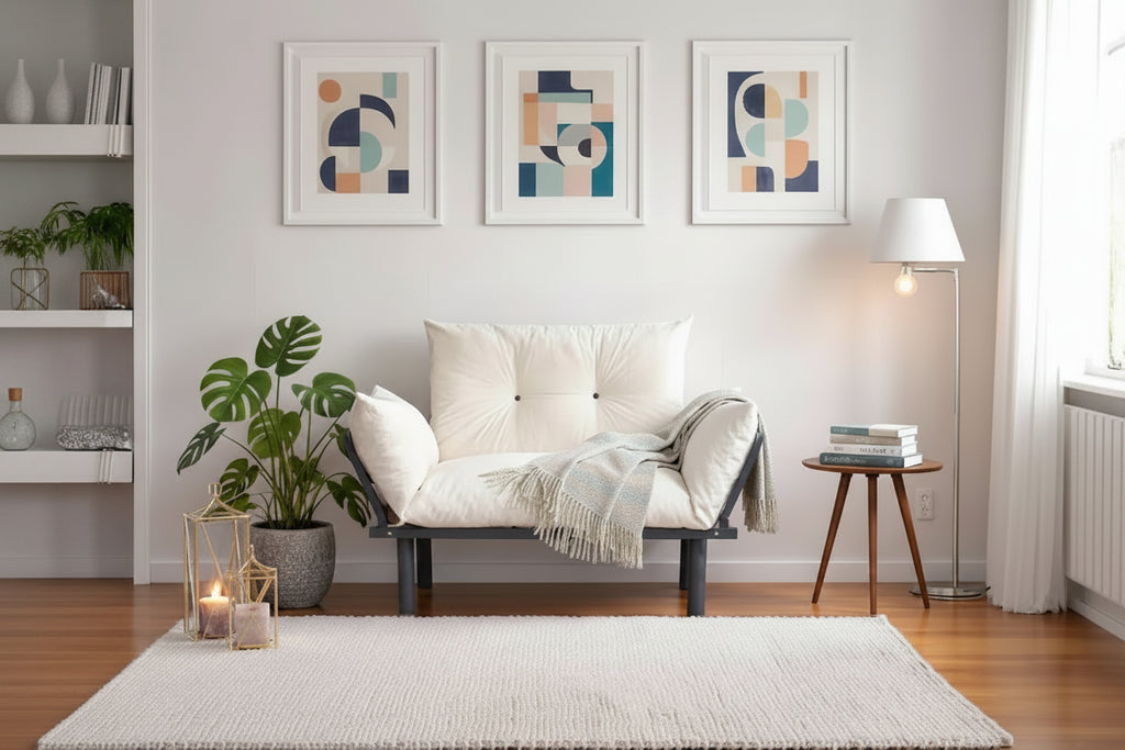 Sadio Metal Frame Loveseat With Removable Cushions