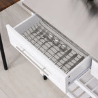 Îlot de cuisine avec plateau en acier inoxydable (tabouret non inclus)