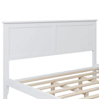 Lit plate-forme moderne en bois massif avec finition naturelle résistante à l'usure
