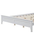 Lit plate-forme moderne en bois massif avec finition naturelle résistante à l'usure