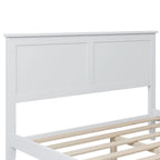 Lit plate-forme moderne en bois massif avec finition naturelle résistante à l'usure