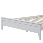 Lit plate-forme moderne en bois massif avec finition naturelle résistante à l'usure