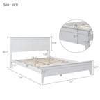 Lit plate-forme moderne en bois massif avec finition naturelle résistante à l'usure