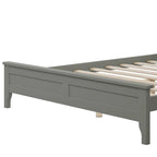 Lit plate-forme moderne en bois massif avec finition naturelle résistante à l'usure