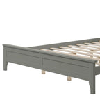 Lit plate-forme moderne en bois massif avec finition naturelle résistante à l'usure