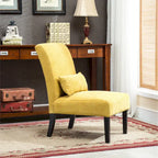 Fauteuil d'appoint moderne avec dossier haut de 80,6 cm, revêtement en polyester, oreiller et pieds fuselés