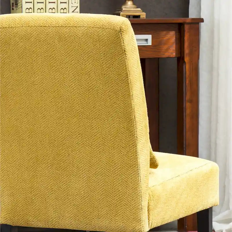 Fauteuil d'appoint moderne avec dossier haut de 80,6 cm, revêtement en polyester, oreiller et pieds fuselés