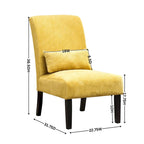 Fauteuil d'appoint moderne avec dossier haut de 80,6 cm, revêtement en polyester, oreiller et pieds fuselés