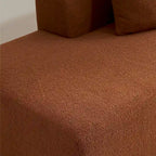 Canapé d'angle modulable 5 places en forme de L moderne 105.51 avec méridienne, en tissu sherpa doux en peau d'agneau