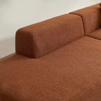 Canapé d'angle modulable 5 places en forme de L moderne 105.51 avec méridienne, en tissu sherpa doux en peau d'agneau