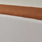 Canapé d'angle modulable 5 places en forme de L moderne 105.51 avec méridienne, en tissu sherpa doux en peau d'agneau