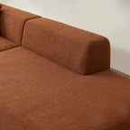 Canapé d'angle modulable 5 places en forme de L moderne 105.51 avec méridienne, en tissu sherpa doux en peau d'agneau