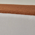 Canapé d'angle modulable 5 places en forme de L moderne 105.51 avec méridienne, en tissu sherpa doux en peau d'agneau
