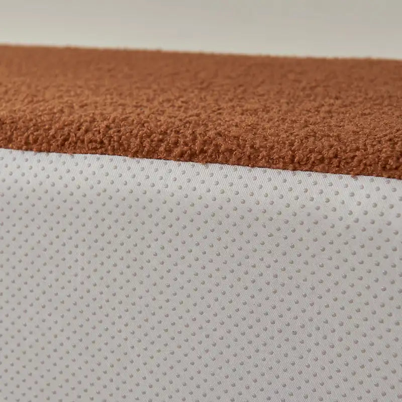 Canapé d'angle modulable 5 places en forme de L moderne 105.51 avec méridienne, en tissu sherpa doux en peau d'agneau
