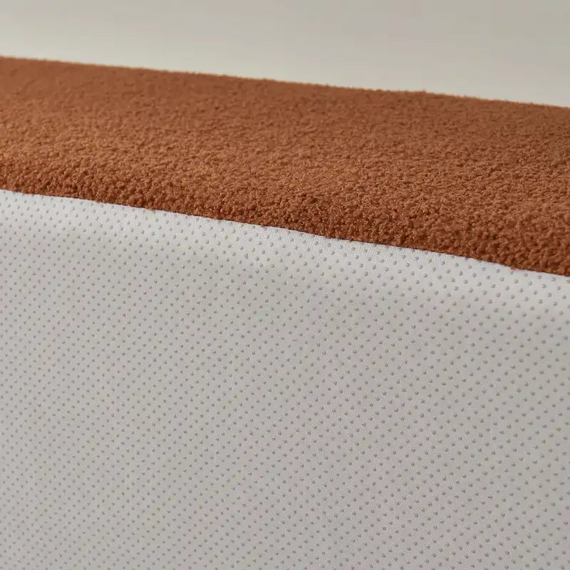 Canapé d'angle modulable 5 places en forme de L moderne 105.51 avec méridienne, en tissu sherpa doux en peau d'agneau