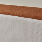 Canapé d'angle modulable 5 places en forme de L moderne 105.51 avec méridienne, en tissu sherpa doux en peau d'agneau